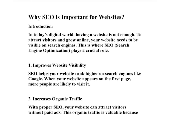 write SEO blog  posts and website content for your business